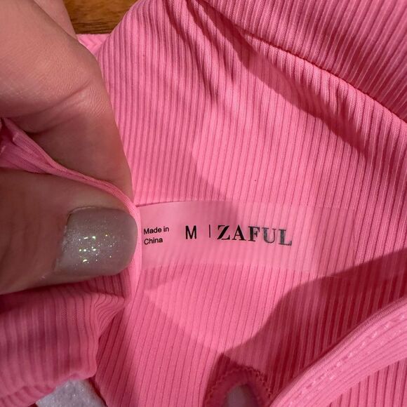 ZAFUL Underwire High Leg Ribbed Bikini Swimsuit Two Pieces Set M NWT - Picture 5 of 6